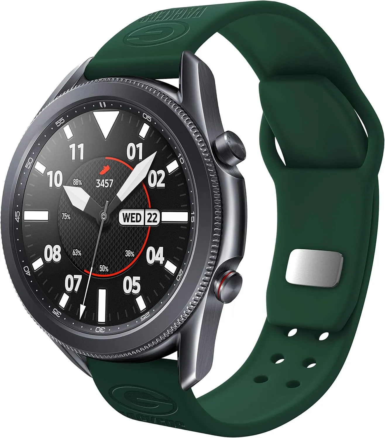 Game Time Green Bay Packers Engraved Silicone Watch Band Compatible with Samsung and More