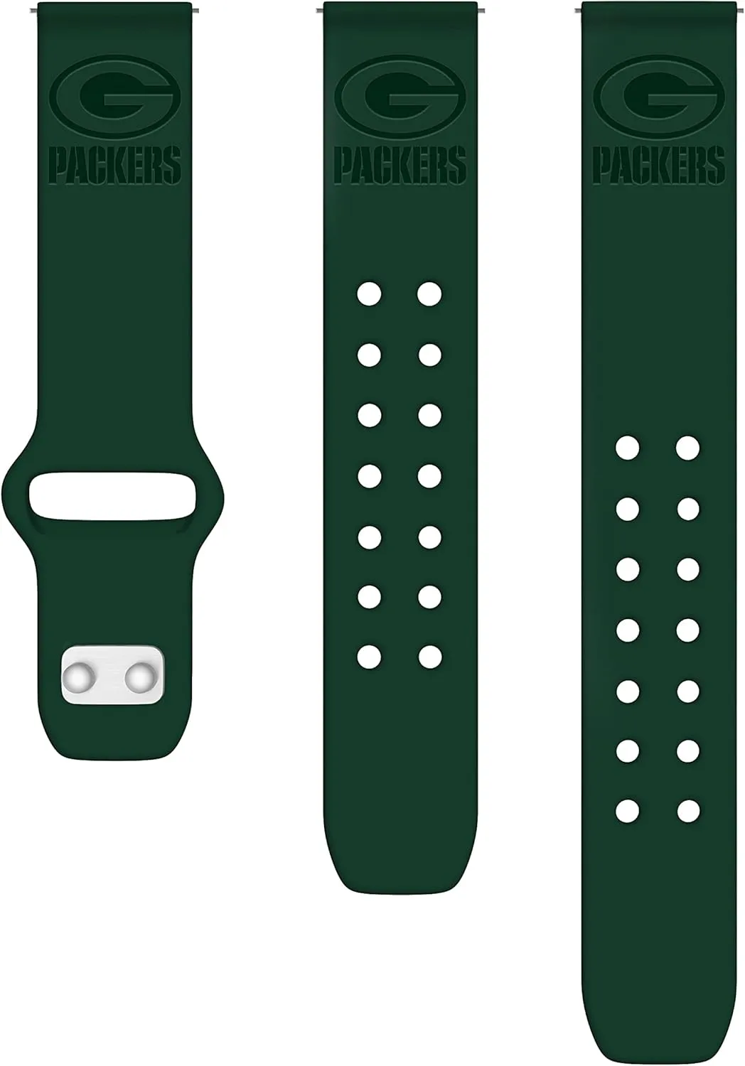 Game Time Green Bay Packers Engraved Silicone Watch Band Compatible with Samsung and More