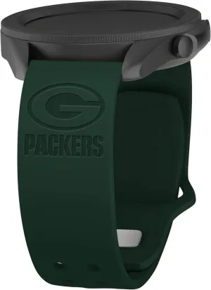 Game Time Green Bay Packers Engraved Silicone Watch Band Compatible with Samsung and More