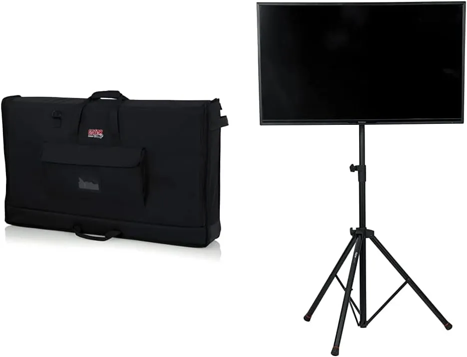 Gator Cases Padded Carry Tote Bag for 40-45" Screens   Deluxe Tripod Stand for Screens up to 48" (GFW-AV-LCD-2)