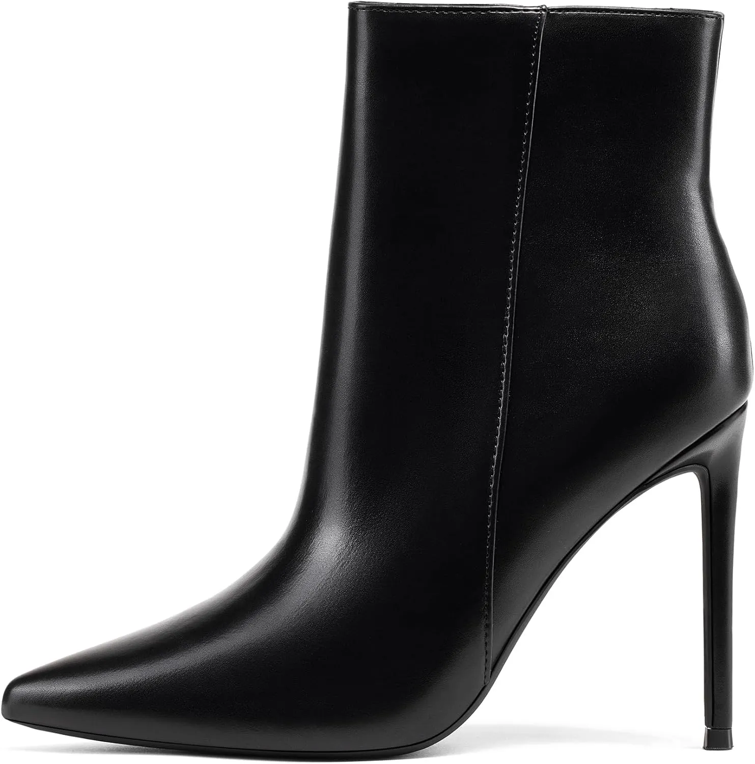 GENSHUO Ankle Boots For Women Pointed Toe 4 Inch High Heel Zipper Stiletto Heels Fall Booties