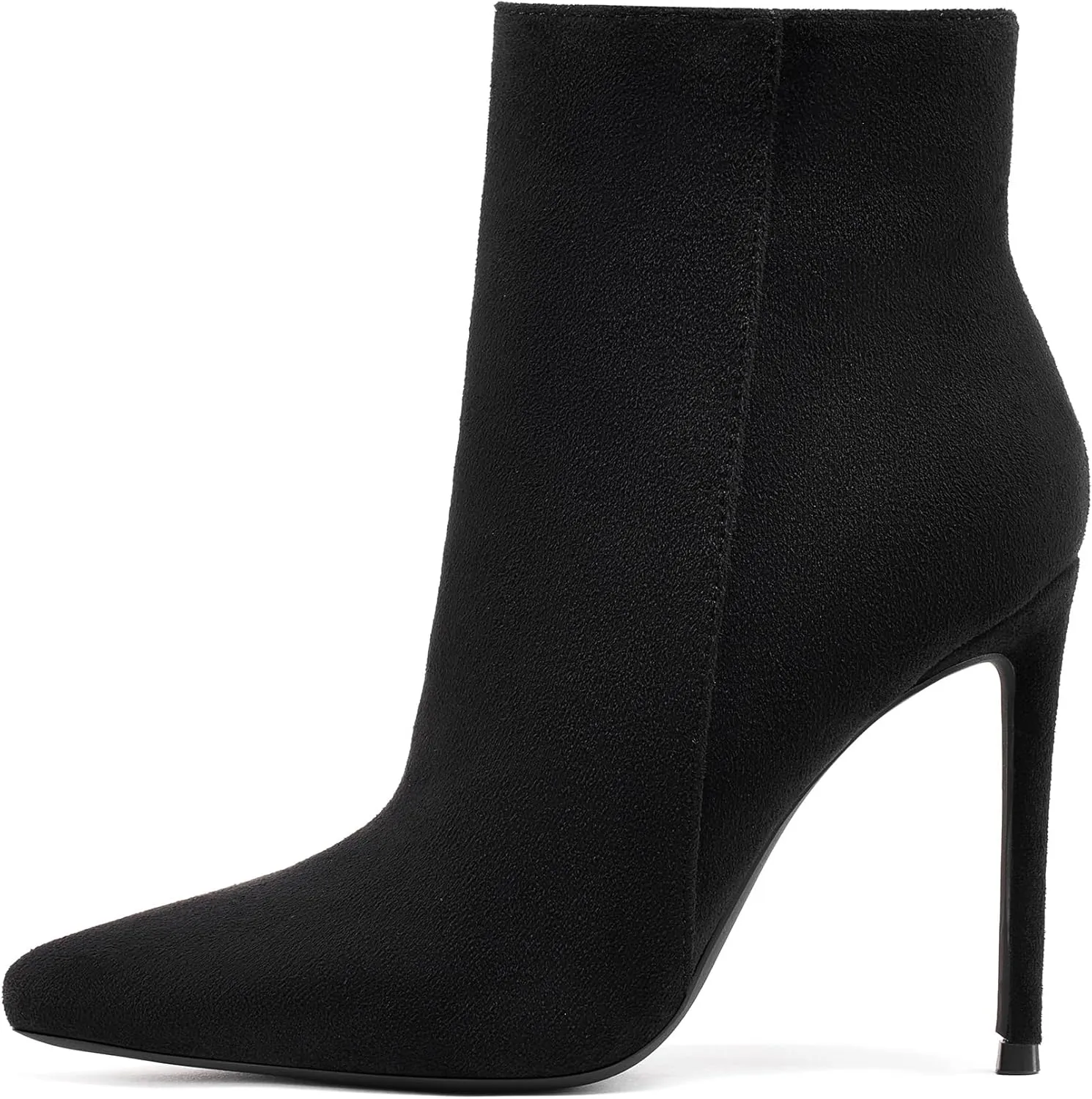 GENSHUO Ankle Boots For Women Pointed Toe 4 Inch High Heel Zipper Stiletto Heels Fall Booties