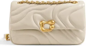 Genuine Leather Quilted Crossbody Bag for Women, Luxury Design Shoulder Bag, Elegant Handbag with Chain Strap