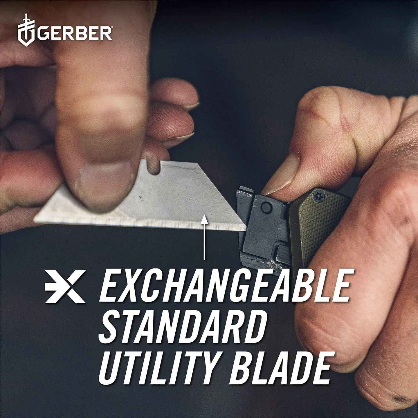 Gerber Gear Prybrid Utility Knife with Pry Bar, EDC Multi-Tool Pocket Razor Knife with Retractable Blade, Green