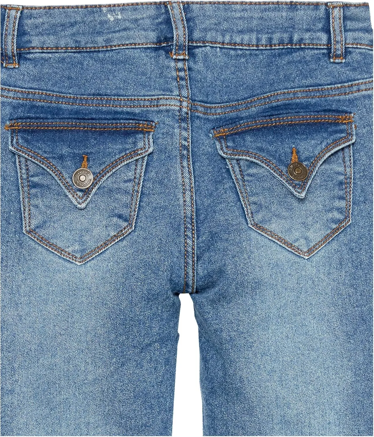 Girls' Full-Length Stretch Denim Pants & Jeggings, Skinny Fit, High Rise Waist