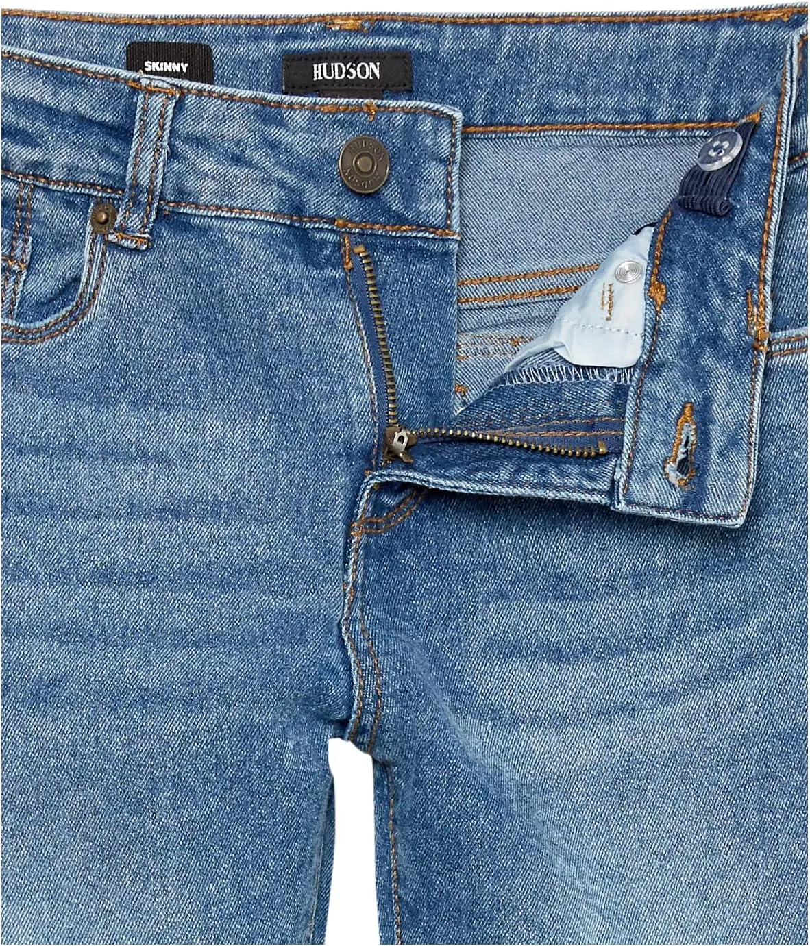 Girls' Full-Length Stretch Denim Pants & Jeggings, Skinny Fit, High Rise Waist