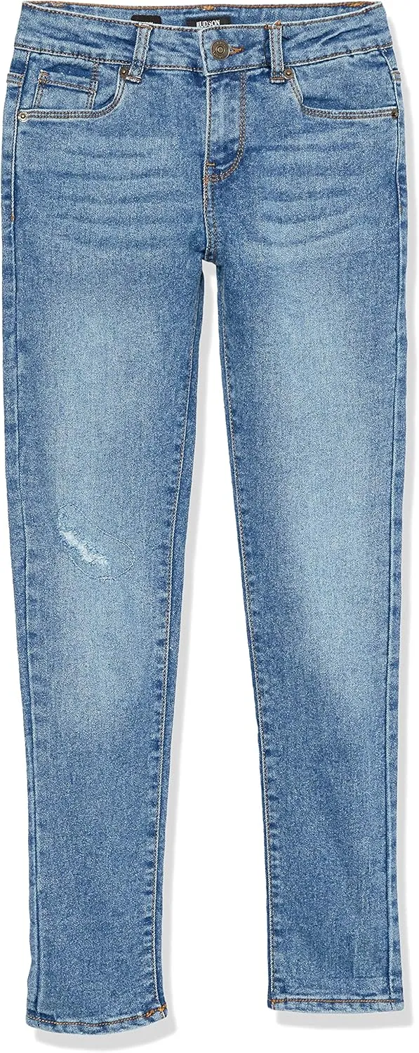 Girls' Full-Length Stretch Denim Pants & Jeggings, Skinny Fit, High Rise Waist