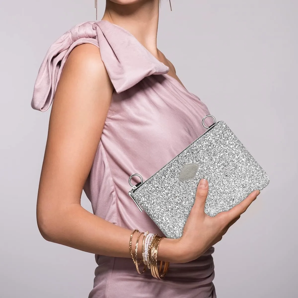 GM LIKKIE Crossbody Clutch Purse for Women, Glitter Evening Bag, Sequin Wedding Handbag for Party