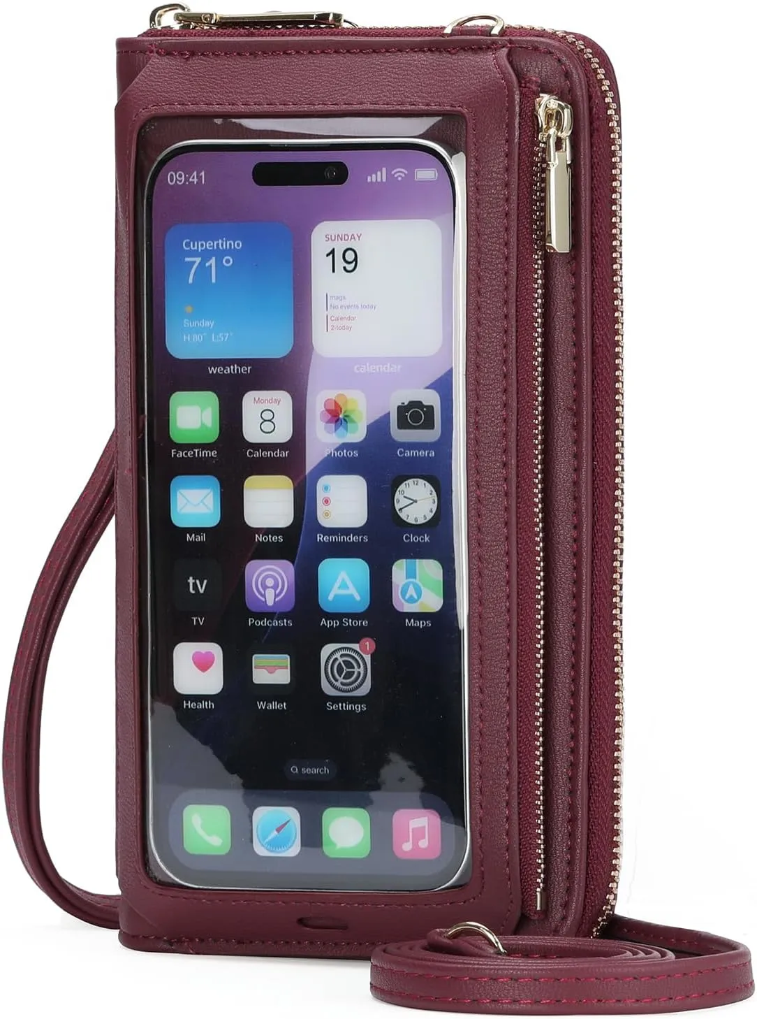 GOIACII Phone Purse Crossbody Bags for Women Small Travel Wallet Touch Screen RFID Blocking