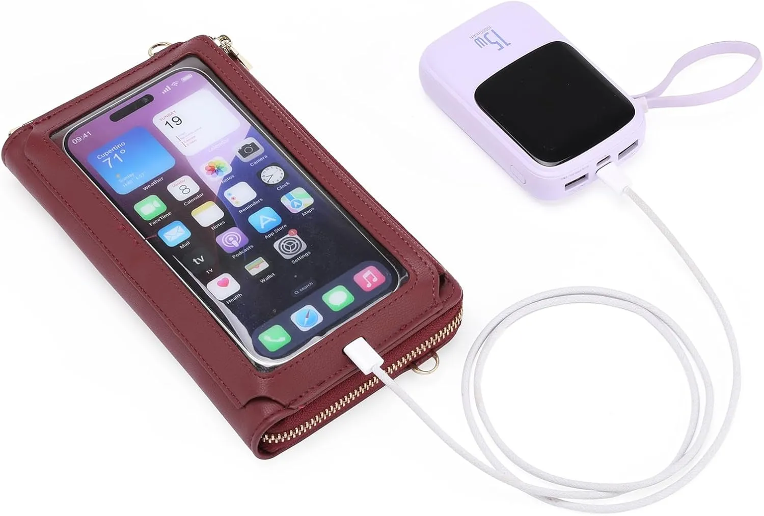 GOIACII Phone Purse Crossbody Bags for Women Small Travel Wallet Touch Screen RFID Blocking