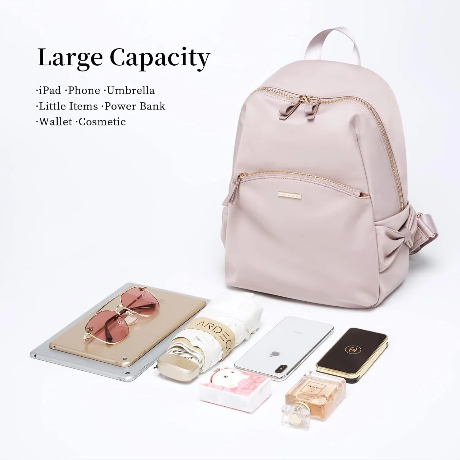 GOLF SUPAGS Stylish Backpack Purse for Women Casual Travel Daypack Mini Backpack Handbag Nylon Bookbag