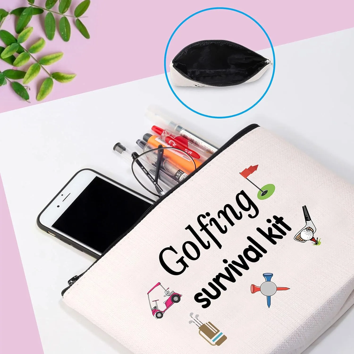 Golfing Survival Kit Makeup Bag Golfing Gift Golf Accessories Gift for Mom Golfer Humor