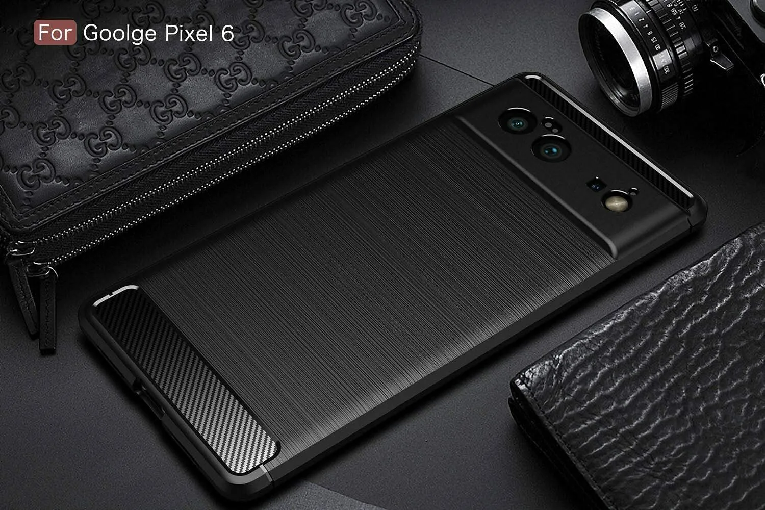 Google Pixel 6 Case Carbon Gel Cover Ultra Slim Shockproof