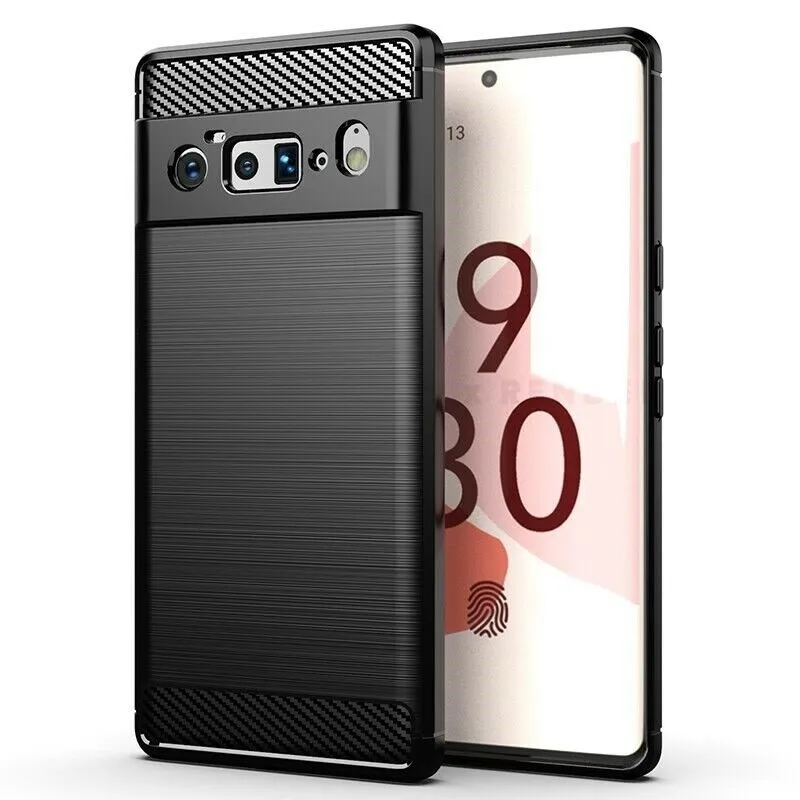 Google Pixel 6 Case Carbon Gel Cover Ultra Slim Shockproof