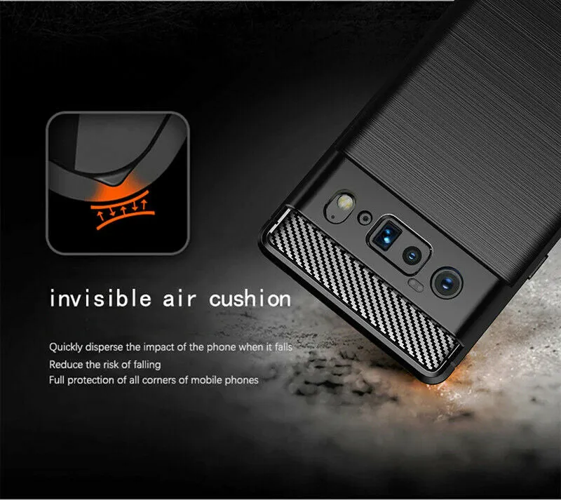 Google Pixel 6 Case Carbon Gel Cover Ultra Slim Shockproof