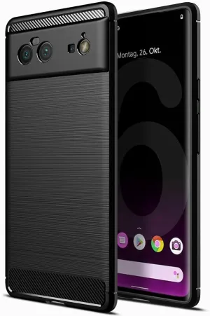 Google Pixel 6 Case Carbon Gel Cover Ultra Slim Shockproof