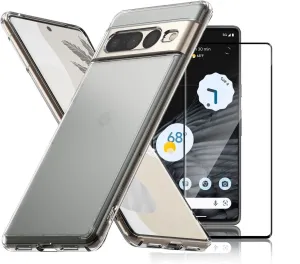 Google Pixel 7 Pro Case , Clear Cover & Glass Screen Protector
