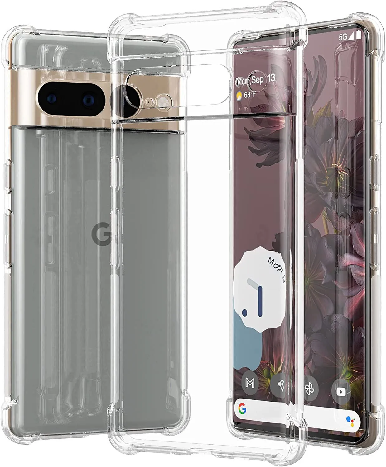 Google Pixel 7 Pro Case Clear Silicone Slim Shockproof Gel Cover