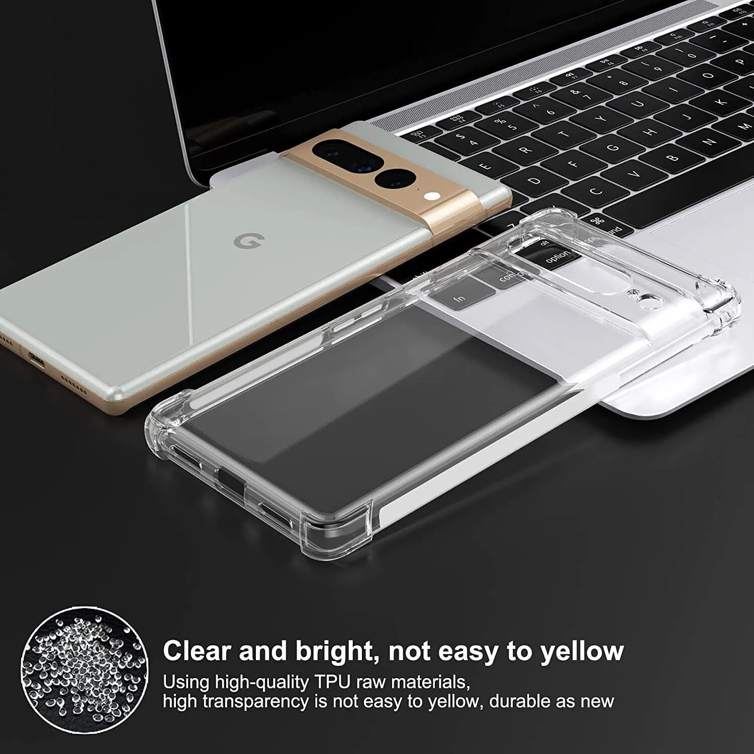 Google Pixel 7 Pro Case Clear Silicone Slim Shockproof Gel Cover