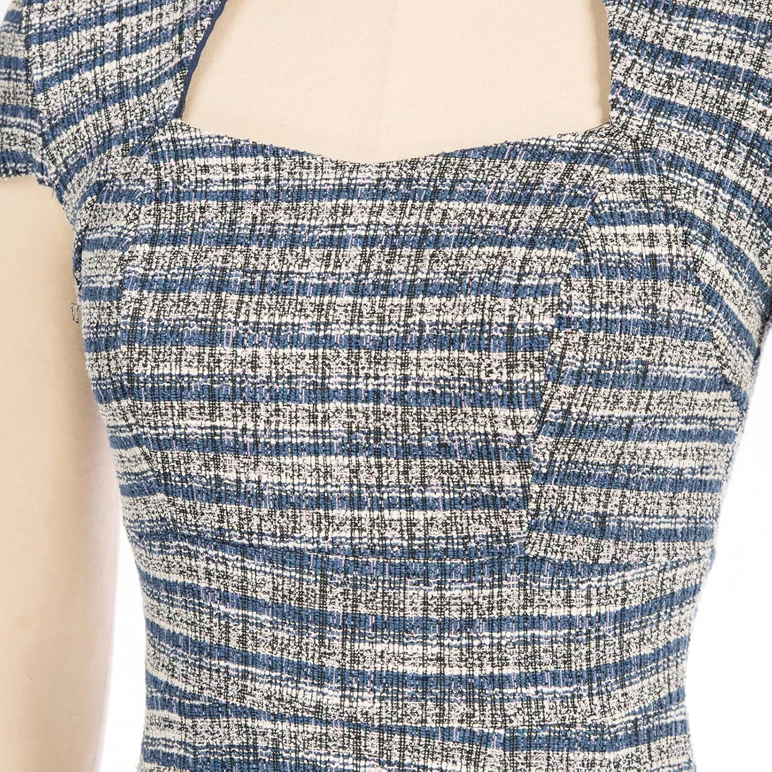 GRACE KARIN Women's Gorgeous Pencil Dress Cap Sleeve Tweed Pencil Dress for Work