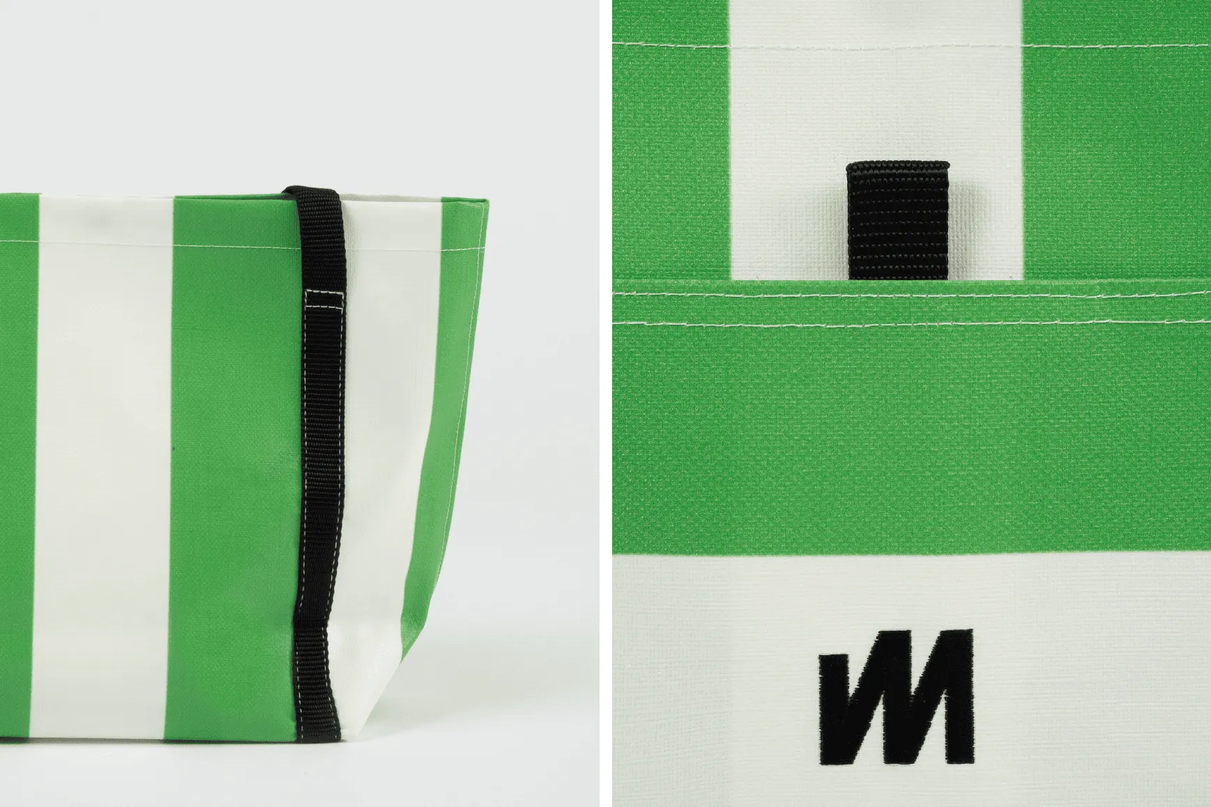 Green Tote - Classic Stripe