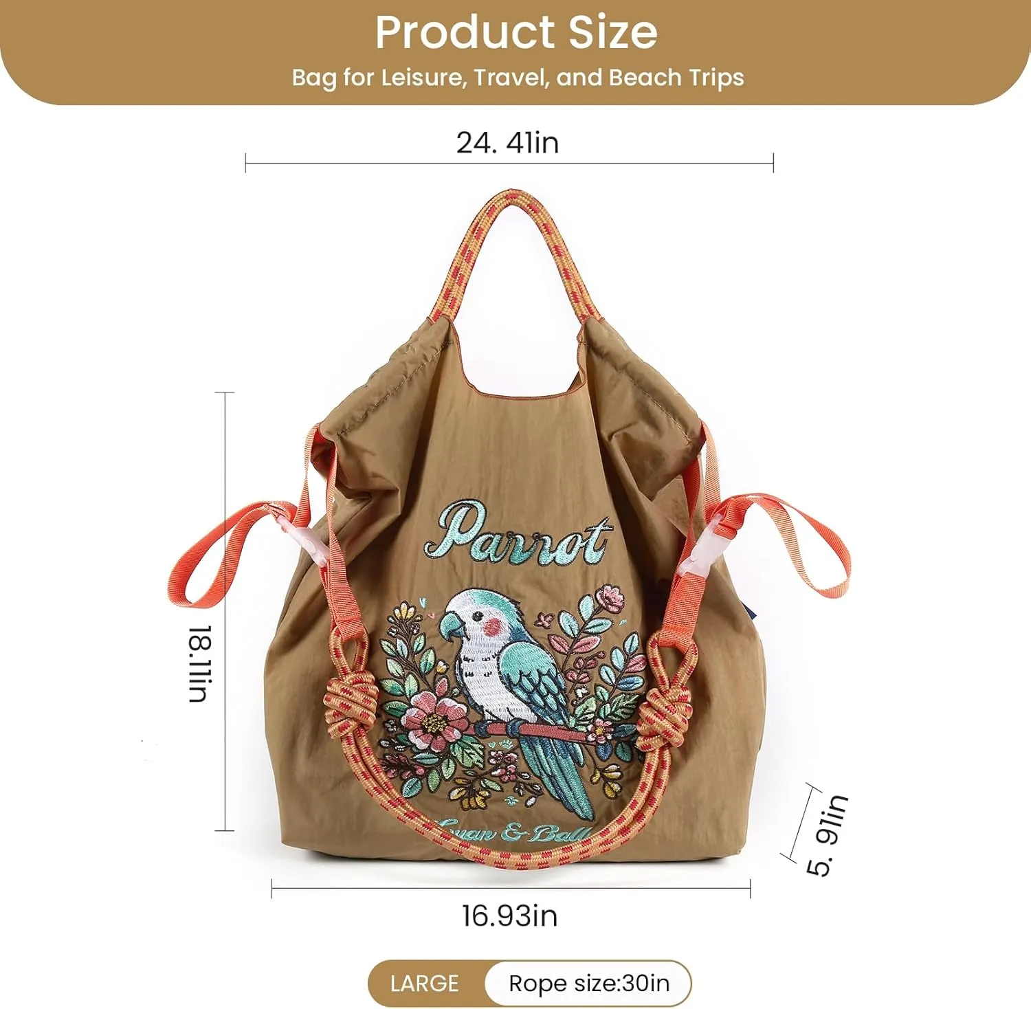 Guan&Ball Nylon Tote Bag for Women，Nylon Tote Bag,Everyday Bag Handbags for Work Beach Gym