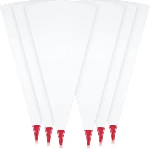 Gueevin 6 Pcs Tile Grout Masonry Mortar Bag with Molded in Tip 13 x 24 Inch Grout Bag for Tile Heavy Duty Tear Resistant Puncture Tip Cement Sealer Bag for Tile Installation Work(Red)
