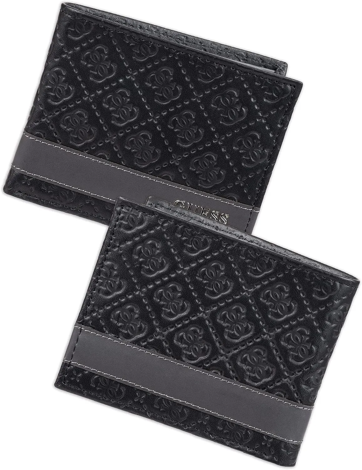 Guess Men's Classic Bifold Wallet with Card Slots, Bill Compartment and Id Window