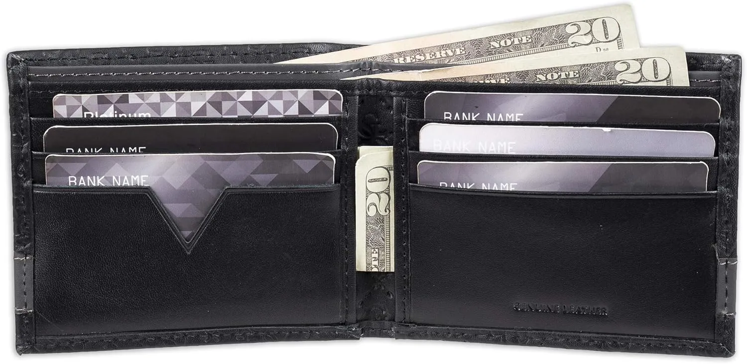 Guess Men's Classic Bifold Wallet with Card Slots, Bill Compartment and Id Window