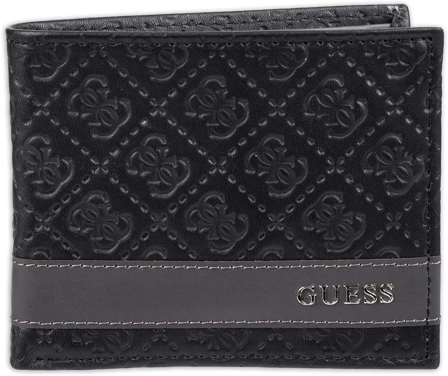 Guess Men's Classic Bifold Wallet with Card Slots, Bill Compartment and Id Window