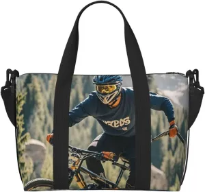Gym Bag Mountain Bike Tournament Duffel Bag for Men Women Travel Overnight Bag with Shoe Compartment Workout Bags