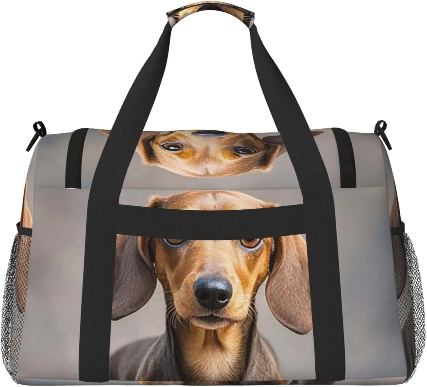 Gym Bag Pad Dachshund7 Duffel Bag for Men Women Travel Overnight Bag with Shoe Compartment Workout Bags
