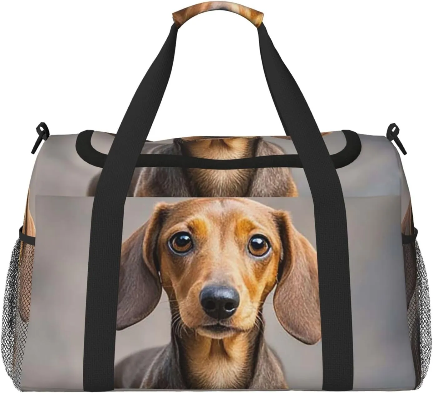Gym Bag Pad Dachshund7 Duffel Bag for Men Women Travel Overnight Bag with Shoe Compartment Workout Bags