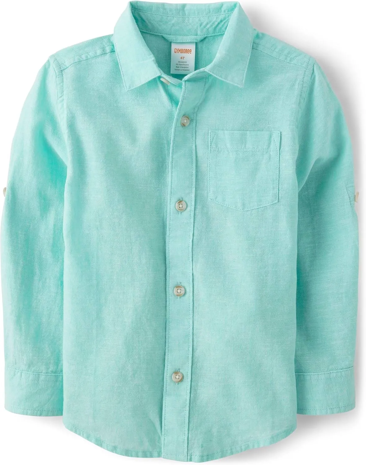 Gymboree Baby Boys' and Toddler Long Sleeve Linen Button Up Shirt
