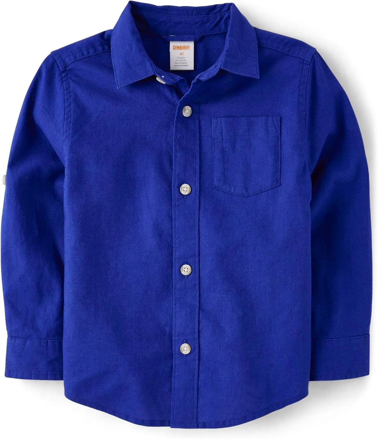 Gymboree Boys' and Toddler Long Sleeve Linen Button Up Shirt