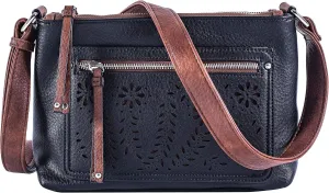 Hailey Concealed Carry Crossbody Bag – Chic Faux Leather Purse with Lockable Compartment & Adjustable Strap