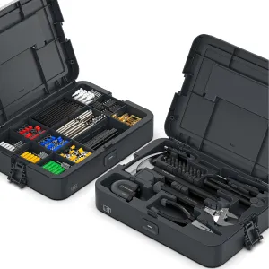 Hand Tool Set, DIY Set Accessory Tools, With Screwdriver Wrench Hammer Tape Plier, Cold Pressed Round Terminals Hexagon Socket Head Cap Screws, Includes All Essential Tools for Home Use