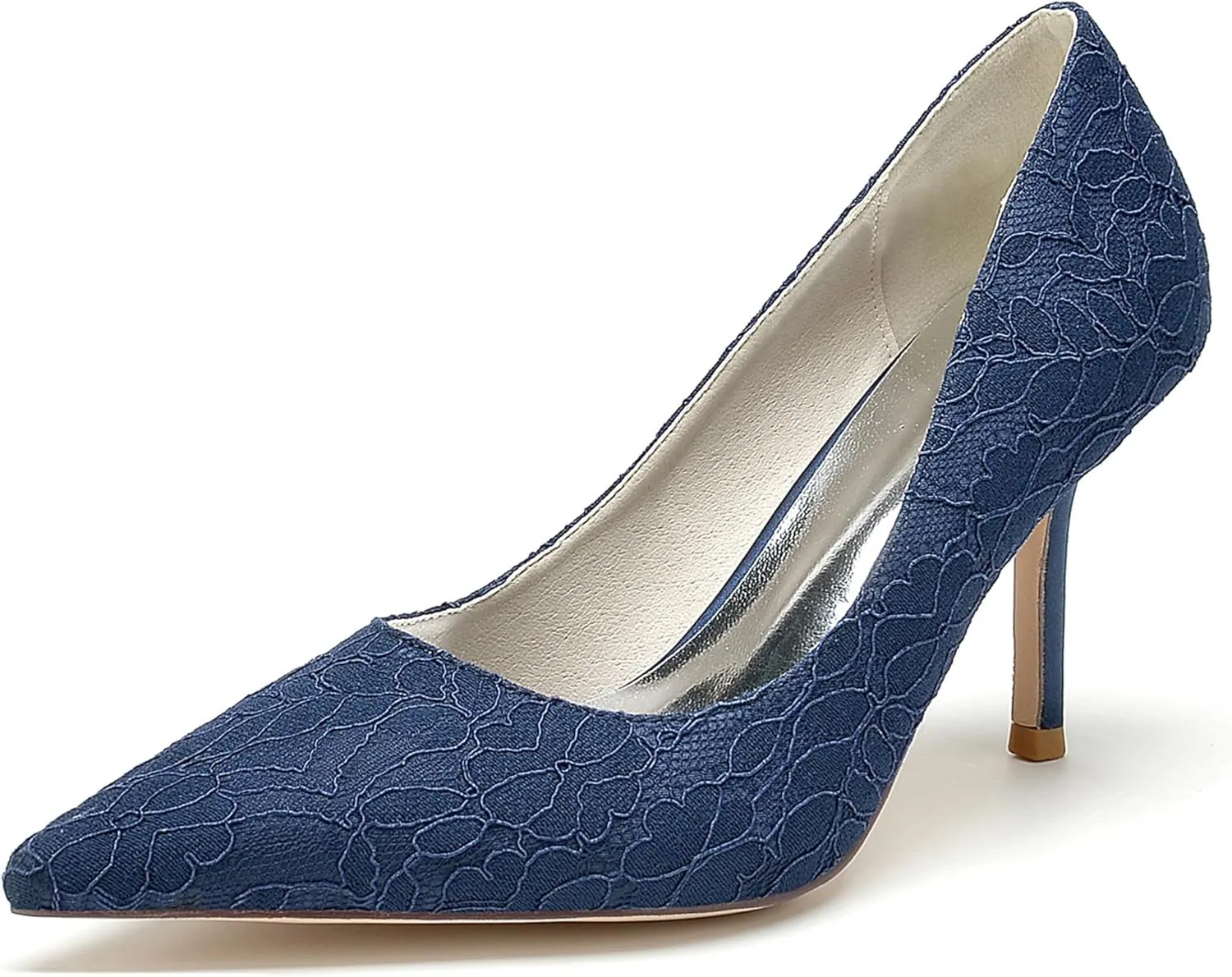 Hanfike High Heel Wedding Shoes for Bridal Bridesmaids Slip-on Evening Prom Pumps JY154