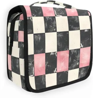 Hanging Toiletry Bag Diagram Of White Black and Pink Travel Makeup bag for Toiletries Portable Travel Toiletry Organizer Cosmetic Bags with Hanging Hook