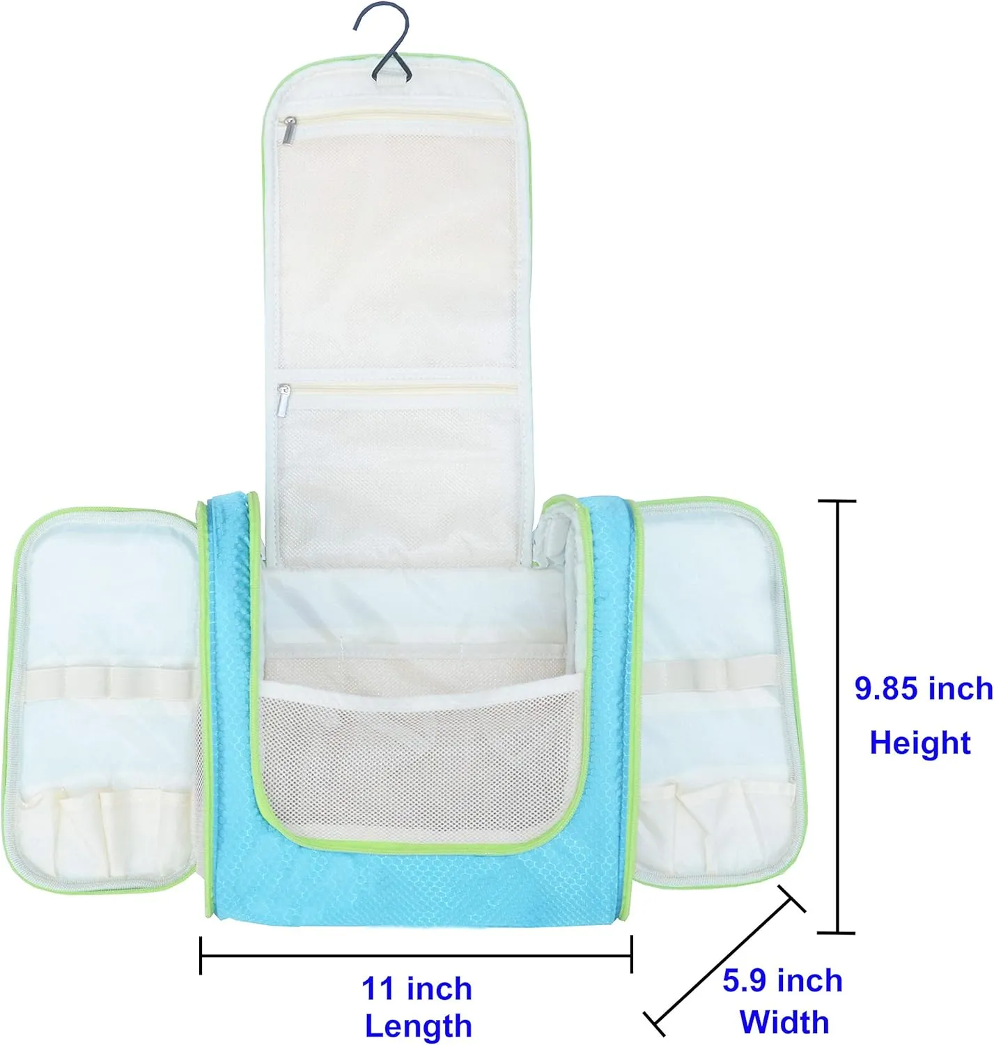 Hanging Toiletry Bag Extra Large Capacity | Premium Travel Organizer Bags For Men And Women | Durable Waterproof Nylon Bathroom, Shower, Makeup Bag For Toiletries, Cosmetics, Brushes