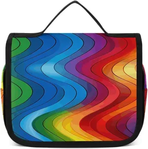 Hanging Toiletry Bag for Women Men Portable Waterproof Makeup Bag Organizer Rainbow Travel Toiletry Bag