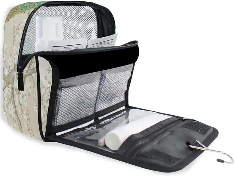 Hanging Toiletry Bag Peacock on The Branch Makeup Travel bag for Toiletries Portable Toiletry Organizer Bags Clear Toiletry Cosmetic Kit