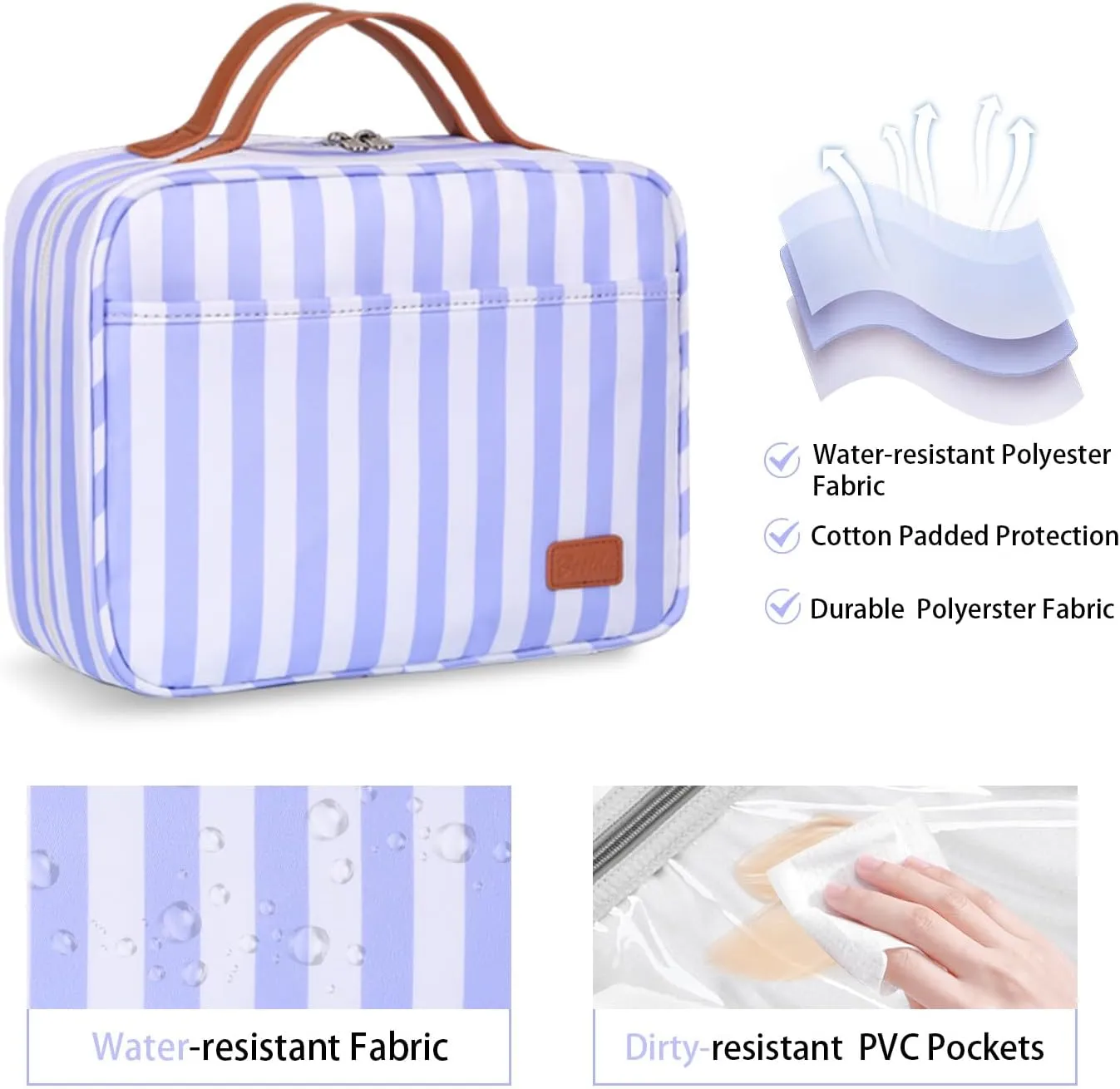 Hanging Travel Toiletry Bag for Women, Portable Toiletry Bag for Travel Size Essentials, Water-resistant Large Travel Makeup Bag with Hook for Toiletries, Cosmetics, Travel Accessories