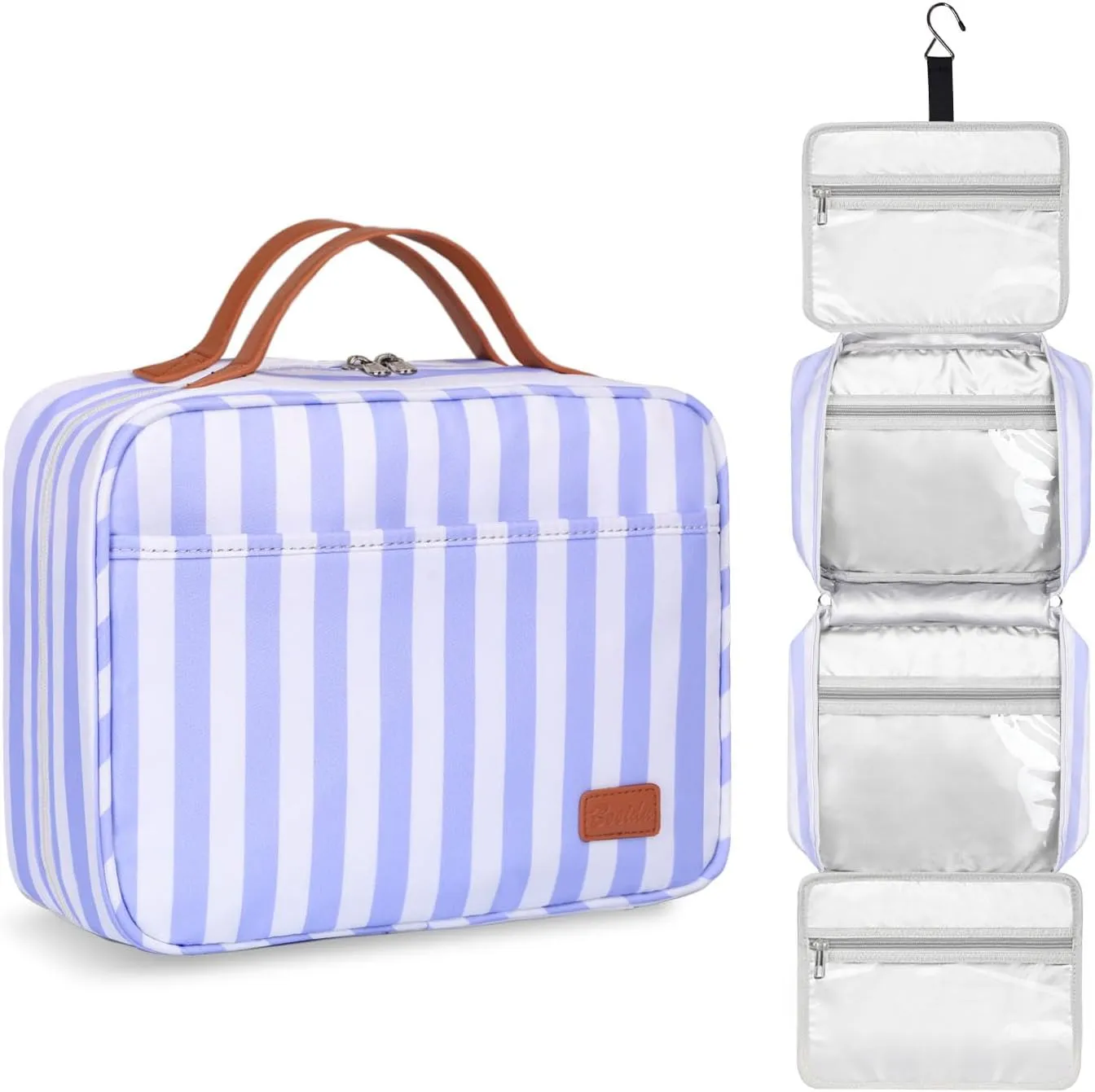 Hanging Travel Toiletry Bag for Women, Portable Toiletry Bag for Travel Size Essentials, Water-resistant Large Travel Makeup Bag with Hook for Toiletries, Cosmetics, Travel Accessories