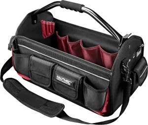 HAUTMEC 18.5 Inch Tool Bag, 1680D Heavy Duty Tool Tote, 39-Pockets Pro Electrician Tool Bag with Rotating Handle and Adjustable Shoulder Strap, Water-Resistant and Wear-Resistant, HT0178-TB