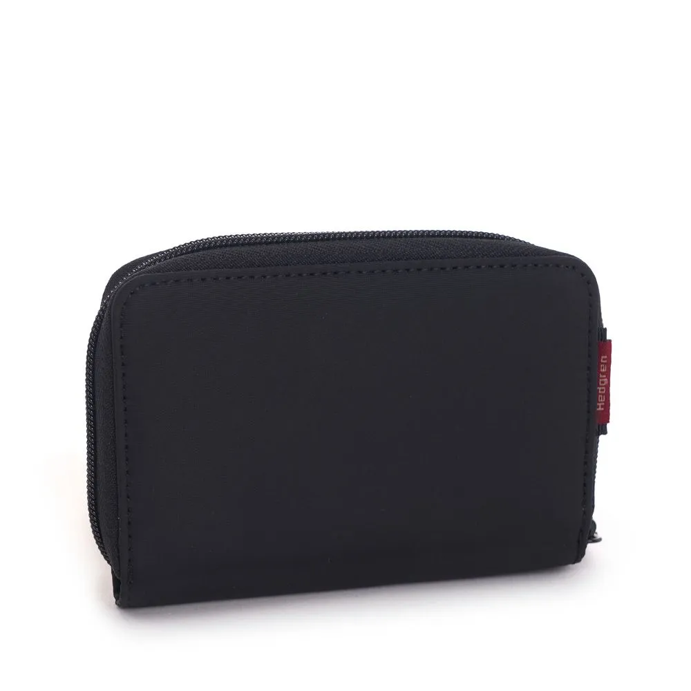 Hedgren Follis Krona Zip Around Wallet 13Cm Black Blacksize 13Cm