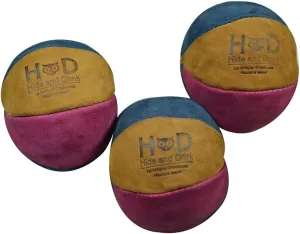 Hide & Drink, Set of 3 Juggling Balls, Equipment, Professional Style with Great Feel, Panel Design, Full Grain Leather, Handmade