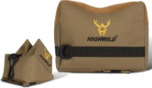 Highwild 900D Oxford Shooting Rest Bags - Front and Rear Support Sand Bags for Shooting Bench Rest, Ideal for Gun Rifle Shooting and Hunting - Water-Resistant Design - Unfilled