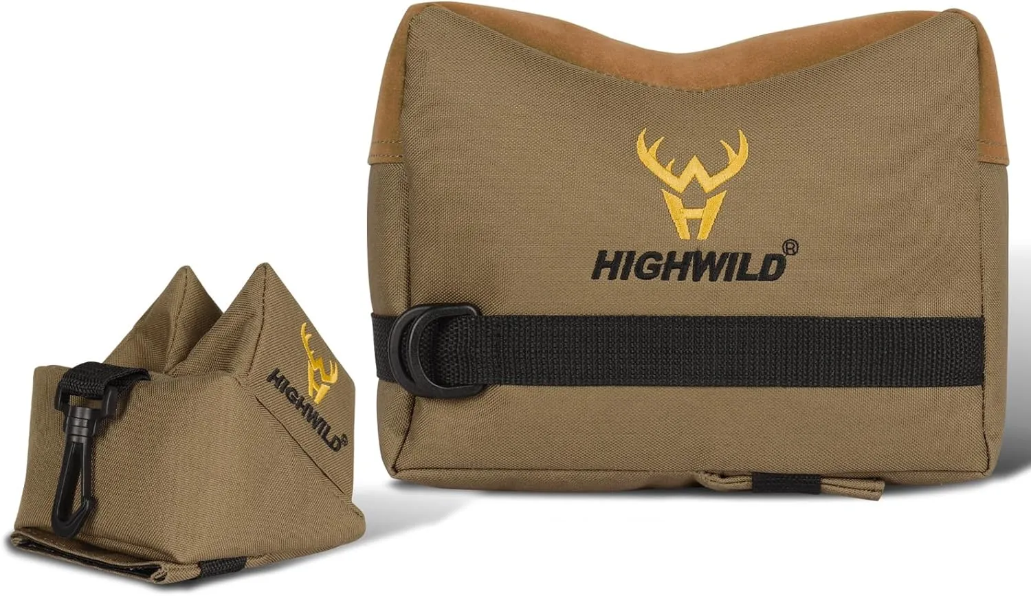 Highwild 900D Oxford Shooting Rest Bags - Front and Rear Support Sand Bags for Shooting Bench Rest, Ideal for Gun Rifle Shooting and Hunting - Water-Resistant Design - Unfilled