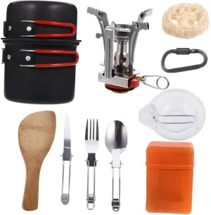 Hiking Kettle Set Camping Cookware for Outdoor Aluminum Pot Pan Set Mini Teapot Tools Portable Easy to Clean